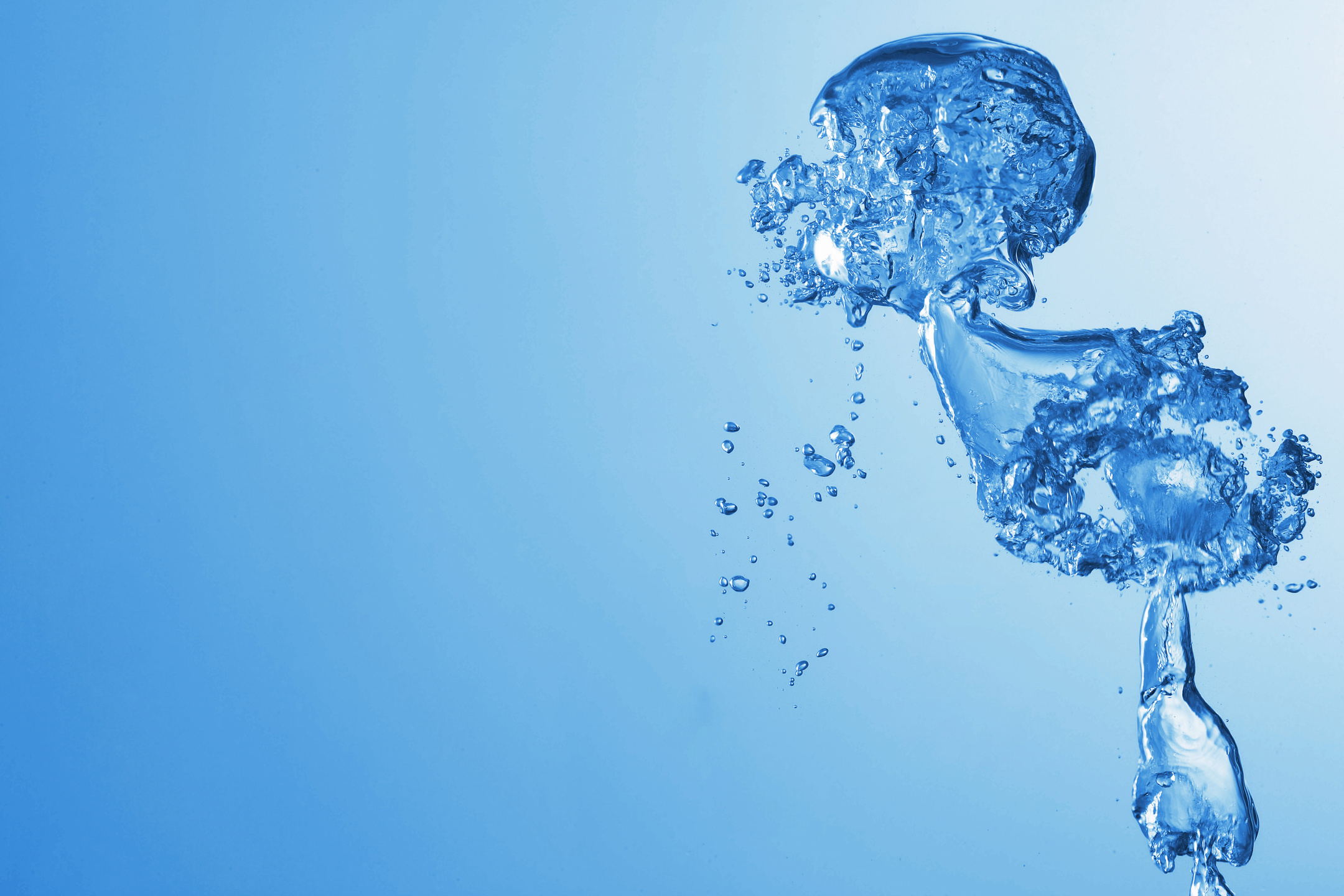 Blue Water Splash Background